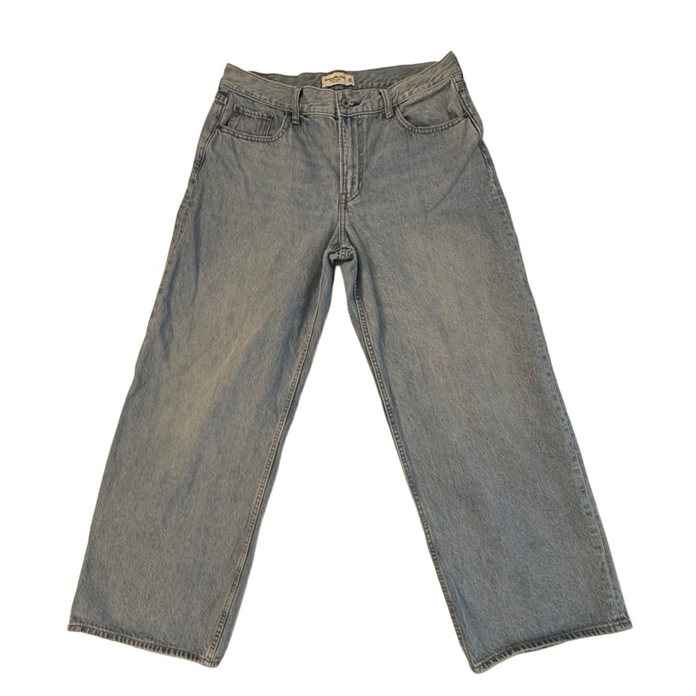 Abercrombie & Fitch Light Blue Wide Leg Jeans